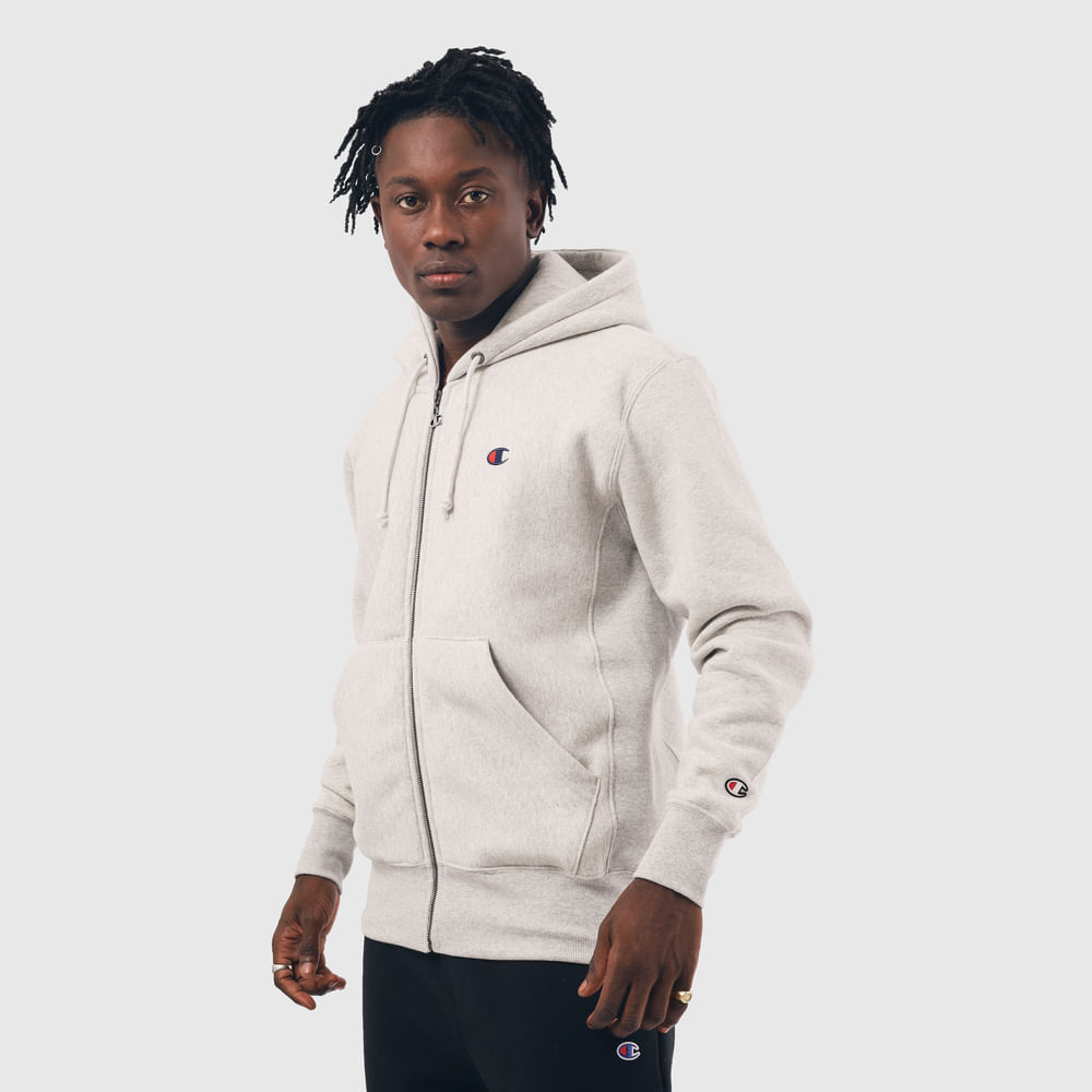 CHAMPION REVER WEAVE ZIPER C LOGO